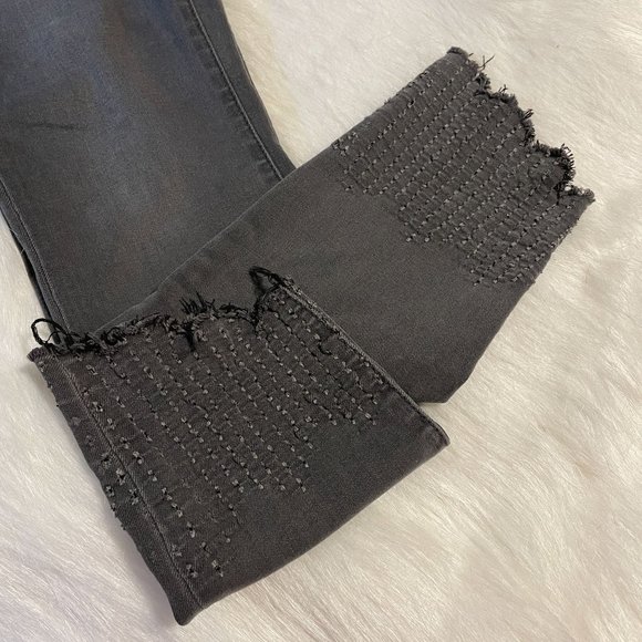 Sam Edelman "The Kitten" Gray Mason Mid Rise Angled Hem Skinny Jeans - Picture 10 of 10